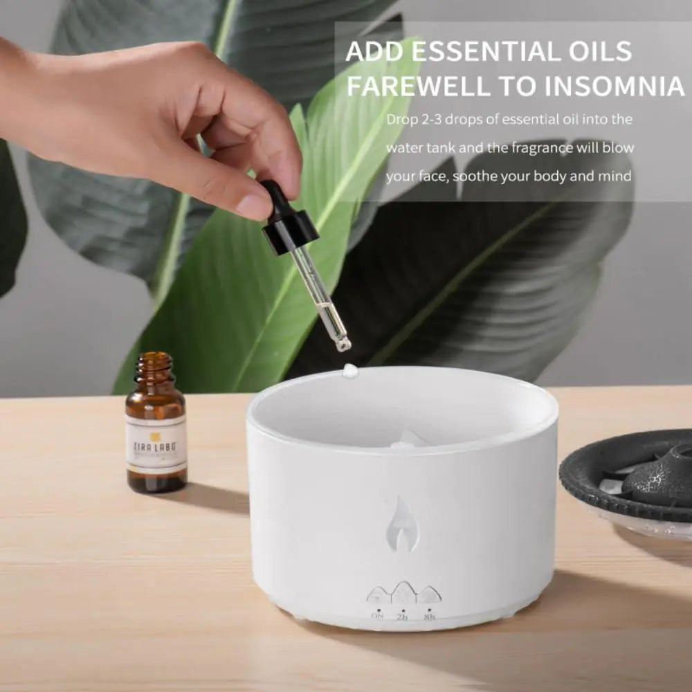 Volcano Diffuser for Essential Oils Aromatherapy Humidifier Auto Shut Off White