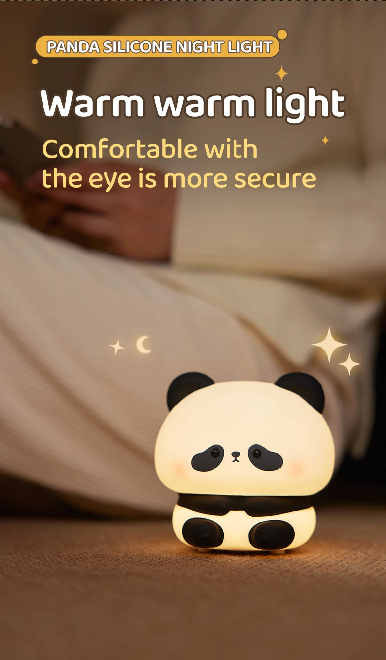 Panda LED Night Light Cute Silicone