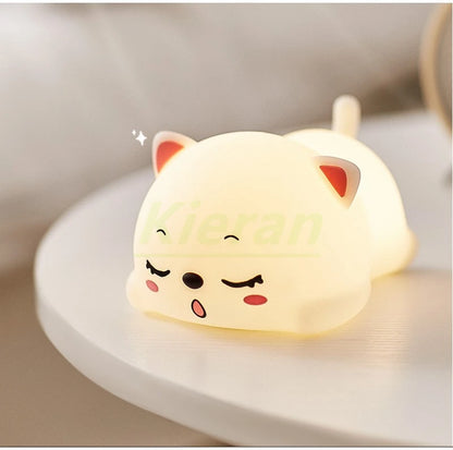 Lovely Cat USB Rechargeable Silicone LED