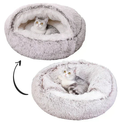 Winter Dog Plush Round Bed Pet Mattress Warm Soft Comfortable