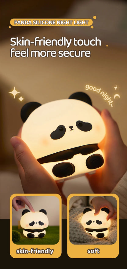 Panda LED Night Light Cute Silicone