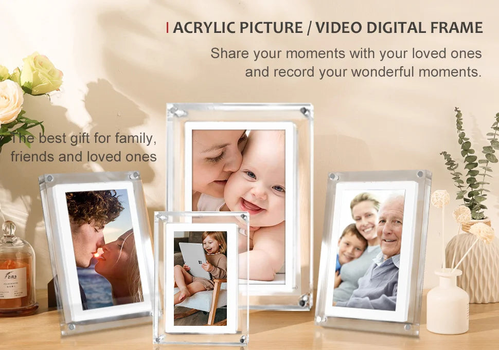 Acrylic Digital Photo Frame 5/7 Inch Automatically rotate