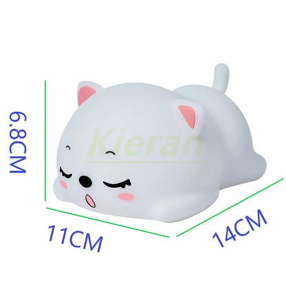 Lovely Cat USB Rechargeable Silicone LED