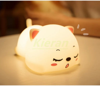 Lovely Cat USB Rechargeable Silicone LED