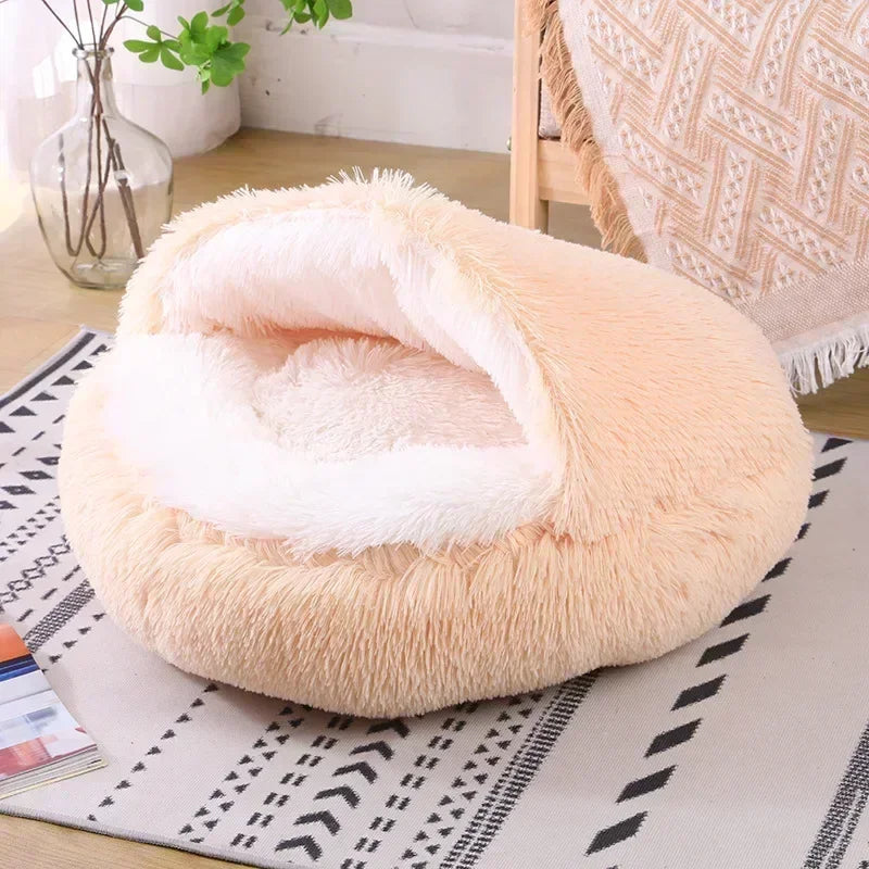 Winter Dog Plush Round Bed Pet Mattress Warm Soft Comfortable