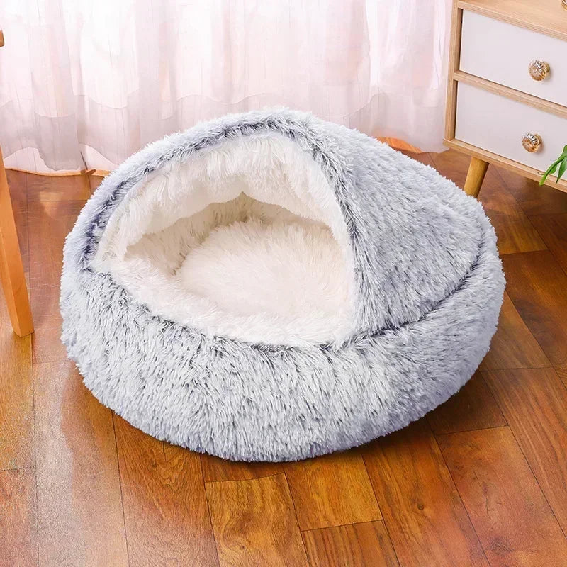 Winter Dog Plush Round Bed Pet Mattress Warm Soft Comfortable