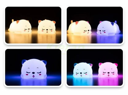 Lovely Cat USB Rechargeable Silicone LED