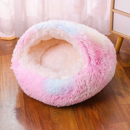 Winter Dog Plush Round Bed Pet Mattress Warm Soft Comfortable