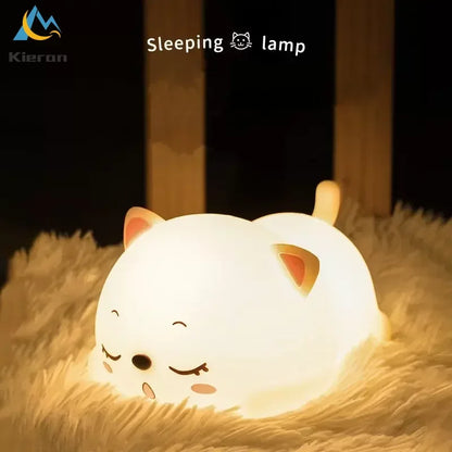 Lovely Cat USB Rechargeable Silicone LED