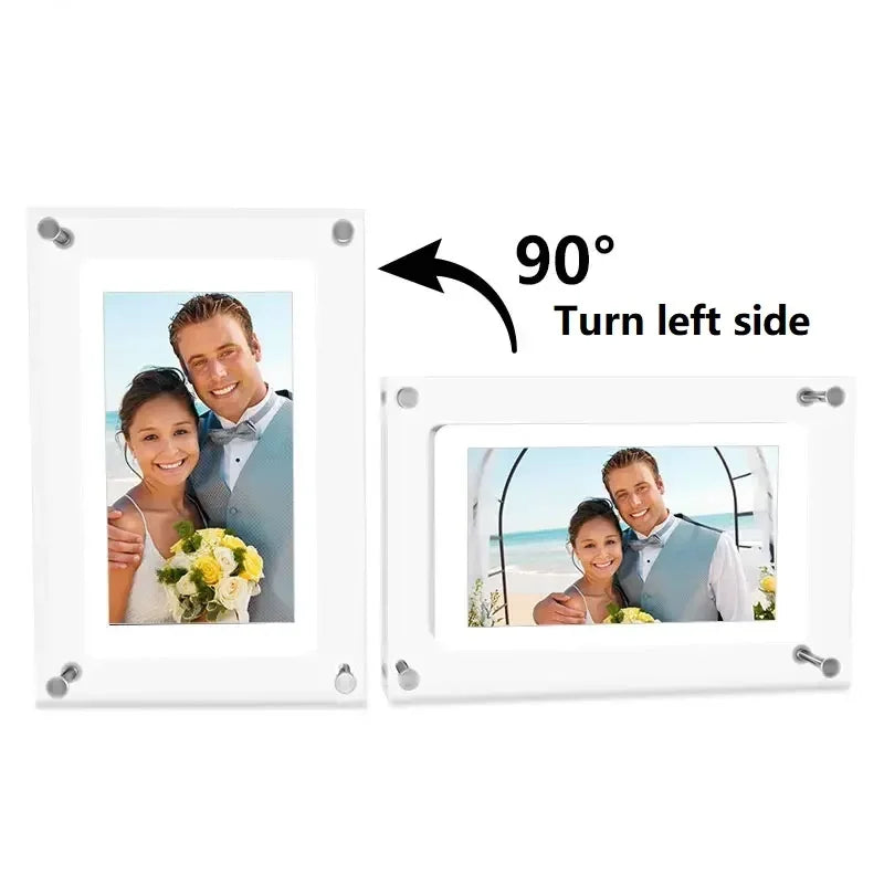 Acrylic Digital Photo Frame 5/7 Inch Automatically rotate