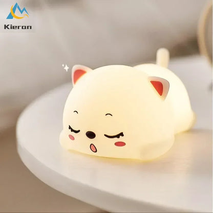 Lovely Cat USB Rechargeable Silicone LED