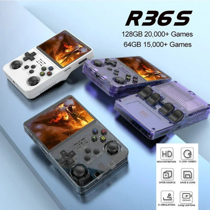 NEW R36S Retro Handheld Game Console 3.5 Inch