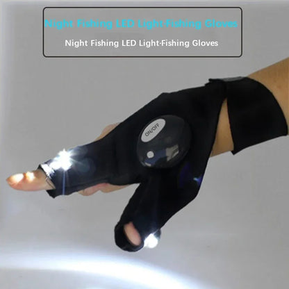 Fingerless Gloves LED Flashlight