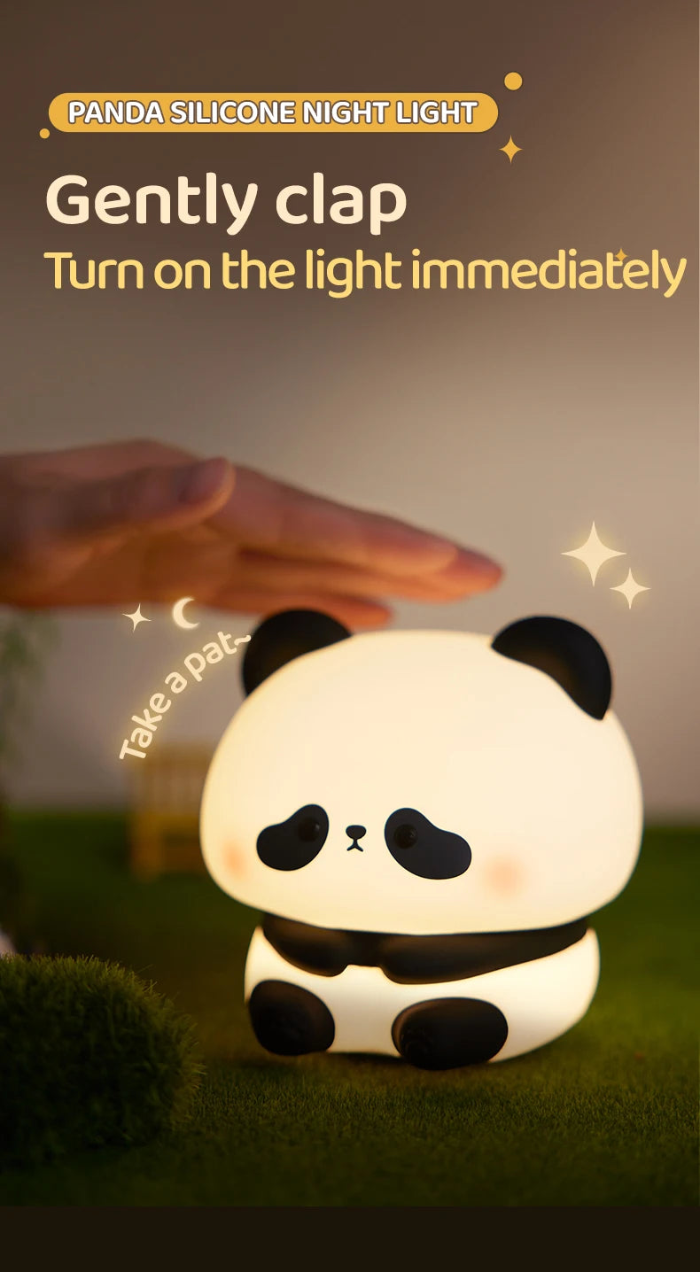 Panda LED Night Light Cute Silicone