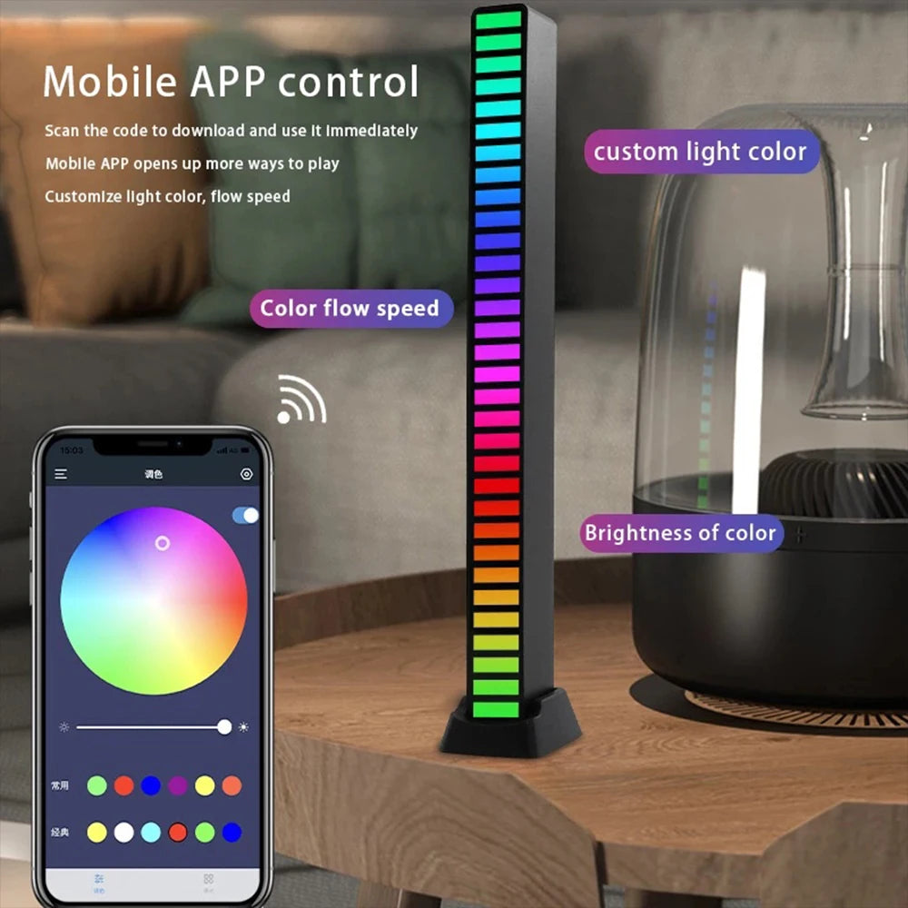 LED Strip Light Sound Control Light Wireless With APP Control Voice-Activated