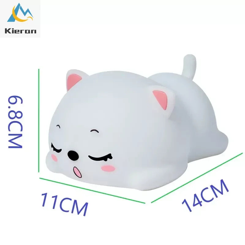 Lovely Cat USB Rechargeable Silicone LED