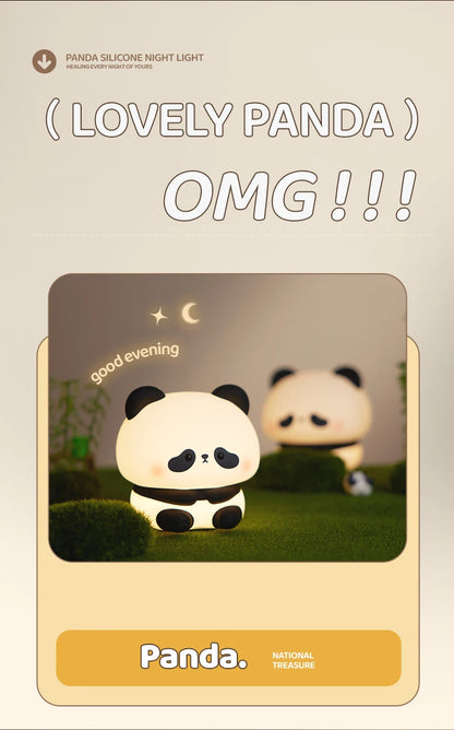 Panda LED Night Light Cute Silicone