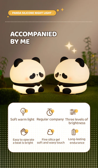 Panda LED Night Light Cute Silicone