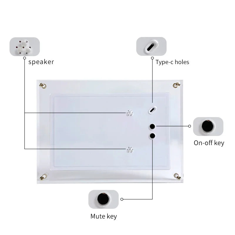 Acrylic Digital Photo Frame 5/7 Inch Automatically rotate