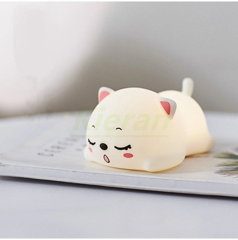 Lovely Cat USB Rechargeable Silicone LED