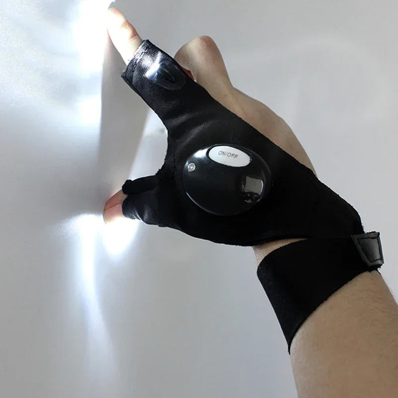 Fingerless Gloves LED Flashlight